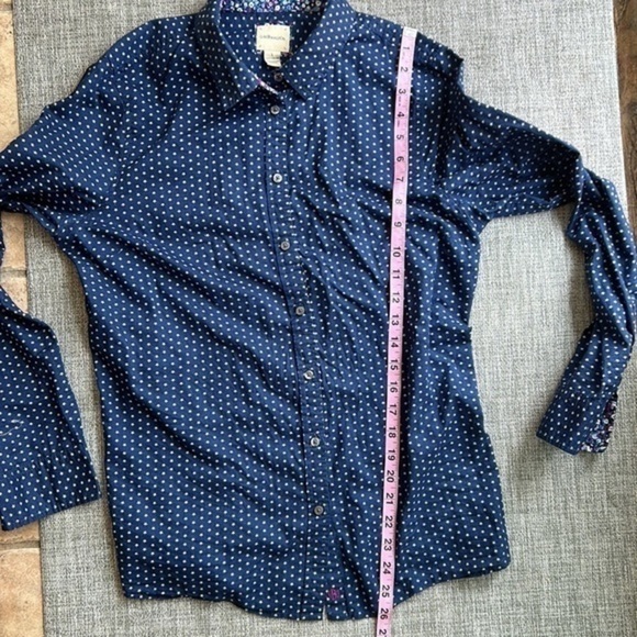 G.H. Bass & Co. blue, with white stars, button down shirt - Picture 7 of 7